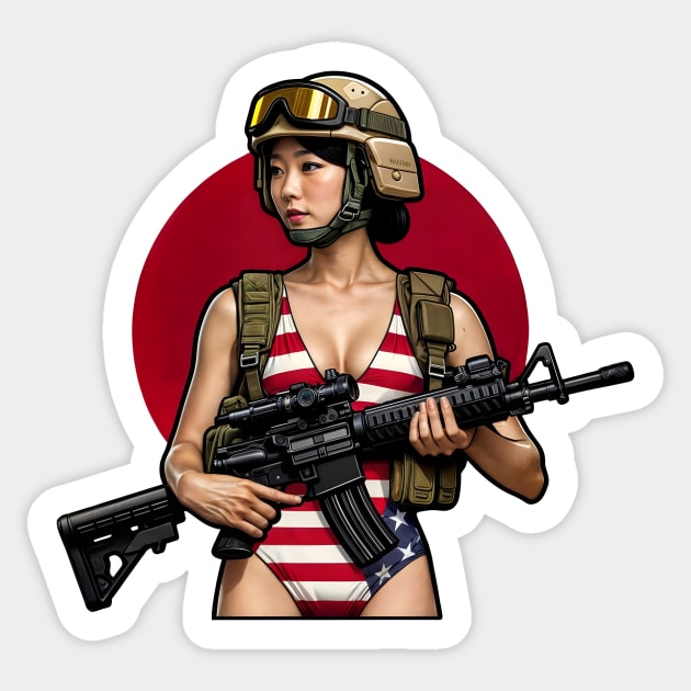 Pinup Girl Sticker by Rawlifegraphic